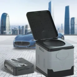 Car Folding Toilet Portable Car Mounted Toilet Outdoor Camping Trip Urinal Emergency Device Car Mobile Toilet