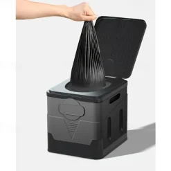 Car Folding Toilet Portable Car Mounted Toilet Outdoor Camping Trip Urinal Emergency Device Car Mobile Toilet