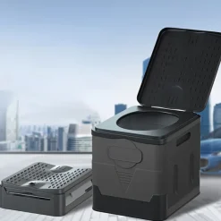 Car Folding Toilet Portable Car Mounted Toilet Outdoor Camping Trip Urinal Emergency Device Car Mobile Toilet