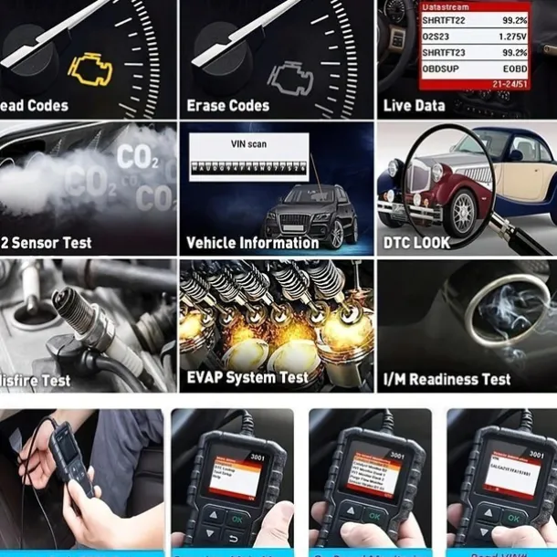 Car Full OBD2 Diagnostic Tools Automotive Professional Code Reader Scanner Check Engine Free Update pk ELM327