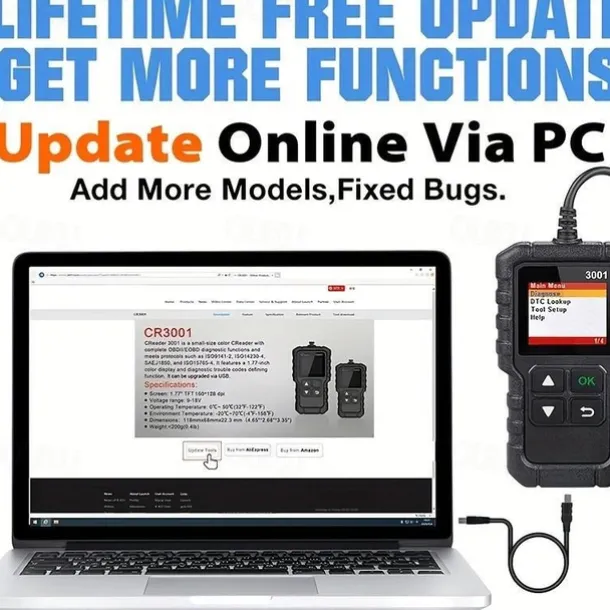 Car Full OBD2 Diagnostic Tools Automotive Professional Code Reader Scanner Check Engine Free Update pk ELM327