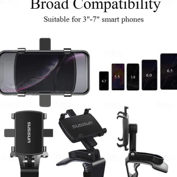 Car Holder Buckle Type 360°Rotation Phone Holder for Car Compatible with Cell Phone Phone Accessory