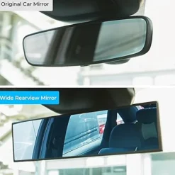 Car Interior Rearview Mirror Interior Rearview Mirror Large Field Mirror Concave Mirror Anti-glare Blue Mirror Interior Rearview Mirror