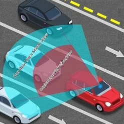 Car Interior Rearview Mirror Interior Rearview Mirror Large Field Mirror Concave Mirror Anti-glare Blue Mirror Interior Rearview Mirror