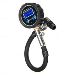 Car Motorcycle Van 0-200Psi Digital LCD Tyre Tire Air Pump Pressure Gauge Tester Pressure Gauge Digital Tire Pressure Gauge 200 Psi with Adapter Kit Compatible with Car Bike Motorcycle