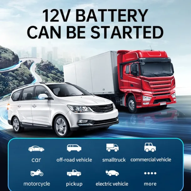 Car Multi-function Air Compressor Jump Starter Air Pump Convenient Tire Inflator Portable Battery Starter