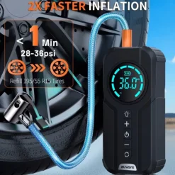 Car Multi-function Air Compressor Jump Starter Air Pump Convenient Tire Inflator Portable Battery Starter