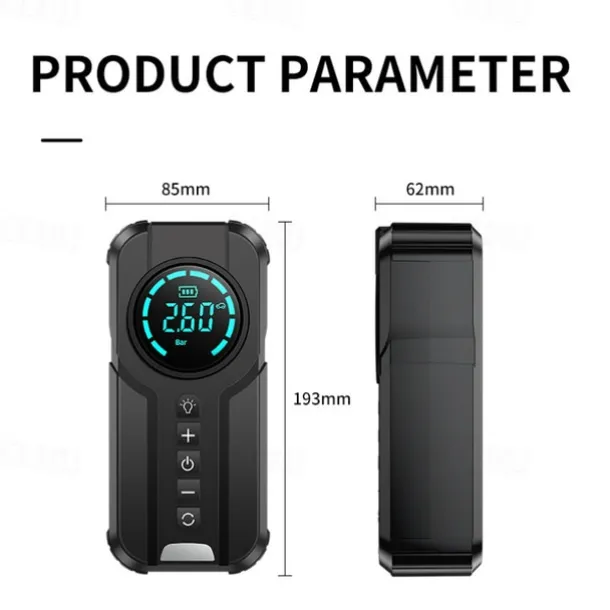 Car Multi-function Air Compressor Jump Starter Air Pump Convenient Tire Inflator Portable Battery Starter