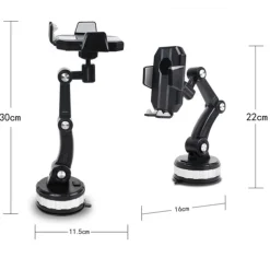 Car Phone Holder Mount Cell Phone Holder Car Solid & Durable Car Phone Holder Mount for Dashboard Windshield Long Arm Strong Suction Cell Phone Car Mount Thick Case for iPhone Samsung etc All Phones