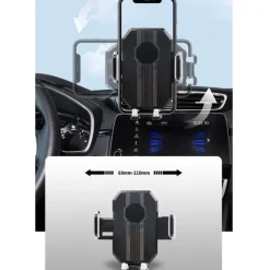 Car Phone Holder Mount Cell Phone Holder Car Solid & Durable Car Phone Holder Mount for Dashboard Windshield Long Arm Strong Suction Cell Phone Car Mount Thick Case for iPhone Samsung etc All Phones