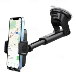 Car Phone Holder Phone Holder With Strong Suction Cup 2-in-1 Phone Holder Dashboard/Windshield Hands-Free For All Mobile Phones