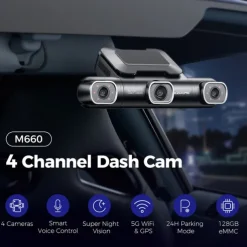 Car Recorder 150 Degree Car Camera 4-channel FHD 4 * 1080P Wi-Fi GPS Car Camera