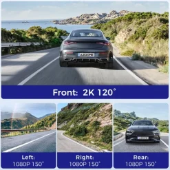 Car Recorder 150 Degree Car Camera 4-channel FHD 4 * 1080P Wi-Fi GPS Car Camera