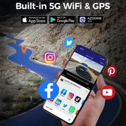 Car Recorder 150 Degree Car Camera 4-channel FHD 4 * 1080P Wi-Fi GPS Car Camera