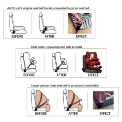 Car Safety Belt Clip Alarm Stoppers for Car Seats Belt Buckles Adjustable Seat Belt Extender Cover Auto Car Seat Belt Plugs Car Seat Belts Silencers Accessories For Most Vehicles