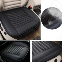 Car Seat Cushion Cover Universal 5D Bamboo Charcoal Leather, Breathable Waterproof All-Inclusive Auto Seat Protector