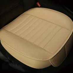 Car Seat Cushion Cover Universal 5D Bamboo Charcoal Leather, Breathable Waterproof All-Inclusive Auto Seat Protector