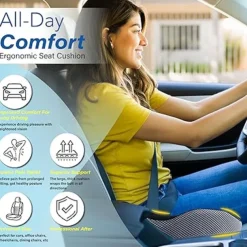 Car Seat Cushion Slow Rebound Memory Foam Car Driver Seat Height Increase Cushion Car Anti-slip Seat Cushion