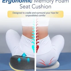 Car Seat Cushion Slow Rebound Memory Foam Car Driver Seat Height Increase Cushion Car Anti-slip Seat Cushion