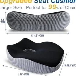 Car Seat Cushion Slow Rebound Memory Foam Car Driver Seat Height Increase Cushion Car Anti-slip Seat Cushion
