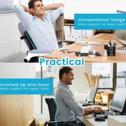 Car Seat Office Chair Back Lumbar Support Car Waist Rest Rebound Memory Foam Cushion Pad Back Lumbar Cushion for Car Driver