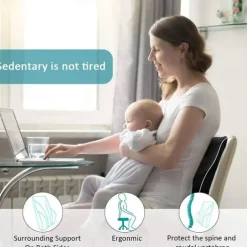 Car Seat Office Chair Back Lumbar Support Car Waist Rest Rebound Memory Foam Cushion Pad Back Lumbar Cushion for Car Driver