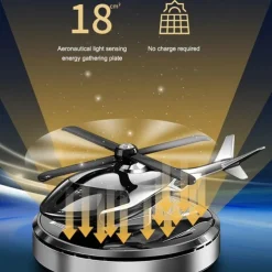 Car Solar Perfume Diffuser Car Air Freshener Perfume Car Helicopter Fragrance Ornament Long Lasting Light Scent Decoration
