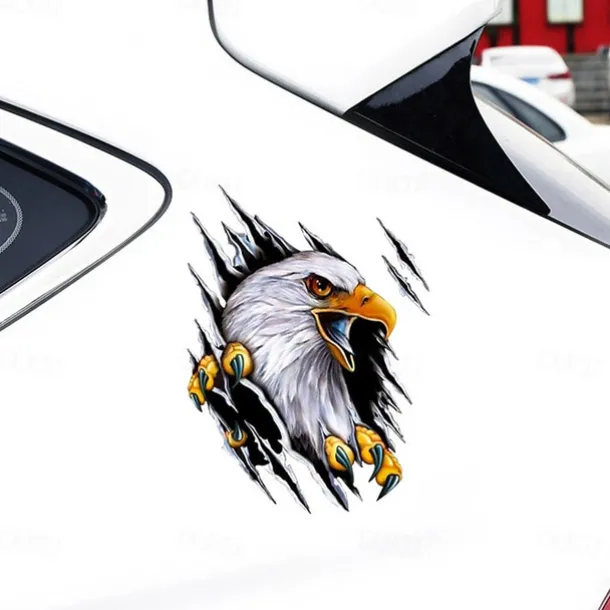 Car Stickers Decor Motorcycle Decals Eagle Decorative Accessories Creative Sunscreen Waterproof PVC Car Stickers Individuality Door Stickers Full Car Stickers Animal 3D Stickers