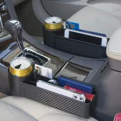 Car Storage Tools Black Auto Car Seat Gap Catcher Filler Storage Box Pocket Organizer Holder SUV Pocket Stowing Tidying Drink