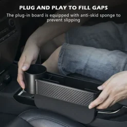 Car Storage Tools Black Auto Car Seat Gap Catcher Filler Storage Box Pocket Organizer Holder SUV Pocket Stowing Tidying Drink