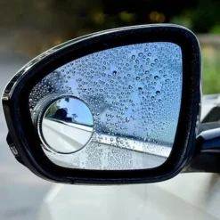 Car Suction Cup Mount Auxiliary Rearview Mirror 360 Degree Rotating Wide-angle Round Frame Blind Spot Mirror