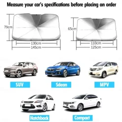 Car Sun Shade Protector Parasol Auto Front Window Sunshade Covers Car Sun Protector Interior Windshield Protection Accessories Car Accessories