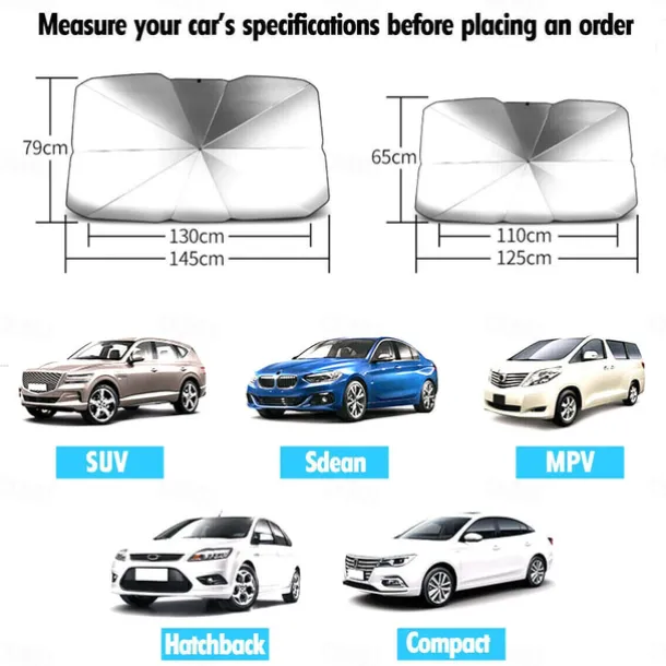 Car Sun Shade Protector Parasol Auto Front Window Sunshade Covers Car Sun Protector Interior Windshield Protection Accessories Car Accessories