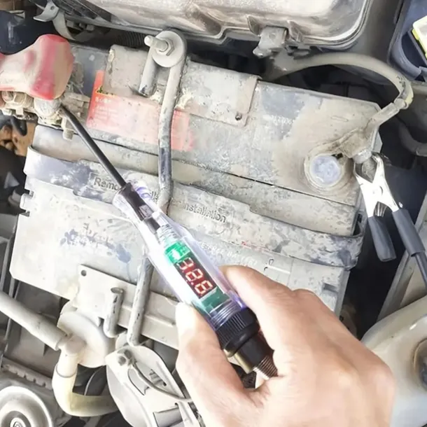 Car Test Pen Circuit Tester DC Truck Voltage Digital Display Long Probe Pen With Light Automotive Diagnostic Tools Auto Repair Tool