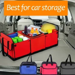 Car Trunk Storage Box Foldable Anti-slip Car Storage Box Toy Food Storage Bag Car Organize Car Accessories