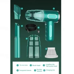 Car Vacuum Cleaner Wireless Portable Large Suction Household Handheld Dust Collector Small Mini Dust Blower