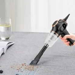 Car Vacuum High Power Mini Cleaner for Car Detailing Power Display High Suction Power Car Vacuum for Vehicle , Home, Car Carpet Stairs Pet Hair Deep Cleaning