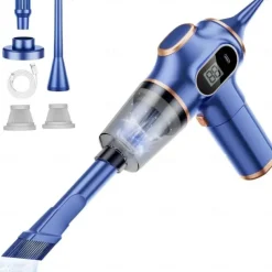 Car Vacuum High Power Mini Cleaner for Car Detailing Power Display High Suction Power Car Vacuum for Vehicle , Home, Car Carpet Stairs Pet Hair Deep Cleaning