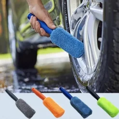 Car Wash Detailing Car Cleaning Brush Microfiber Wheel Rim Brush For Car Trunk Motorcycle Auto Detailing Brush Car Maintenance Rim Cleaning Brush Car Wash Beauty