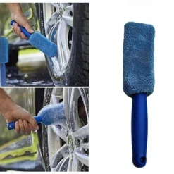 Car Wash Detailing Car Cleaning Brush Microfiber Wheel Rim Brush For Car Trunk Motorcycle Auto Detailing Brush Car Maintenance Rim Cleaning Brush Car Wash Beauty