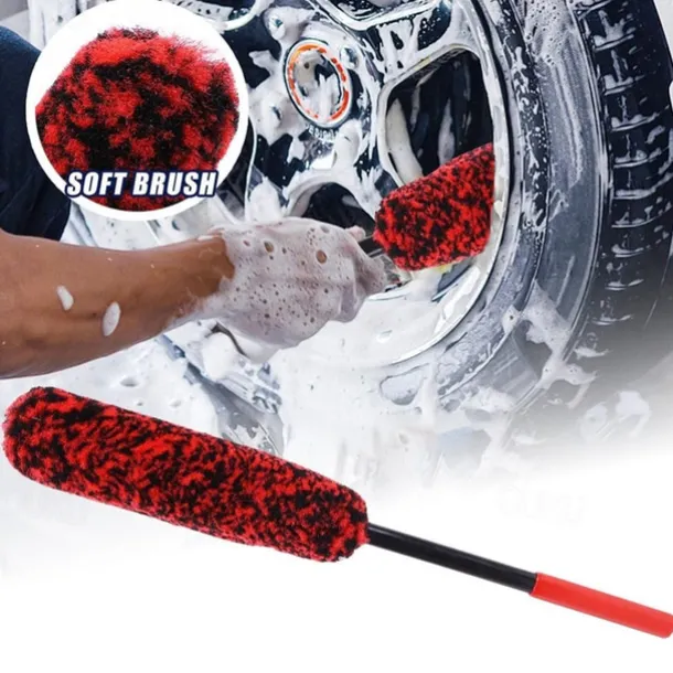 Car Wheel Plush Soft Alloy Rim Cleaning Brush Car Detailing Brushes for Auto Motorcycle Maintenance Care Clean Tool