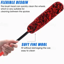 Car Wheel Plush Soft Alloy Rim Cleaning Brush Car Detailing Brushes for Auto Motorcycle Maintenance Care Clean Tool