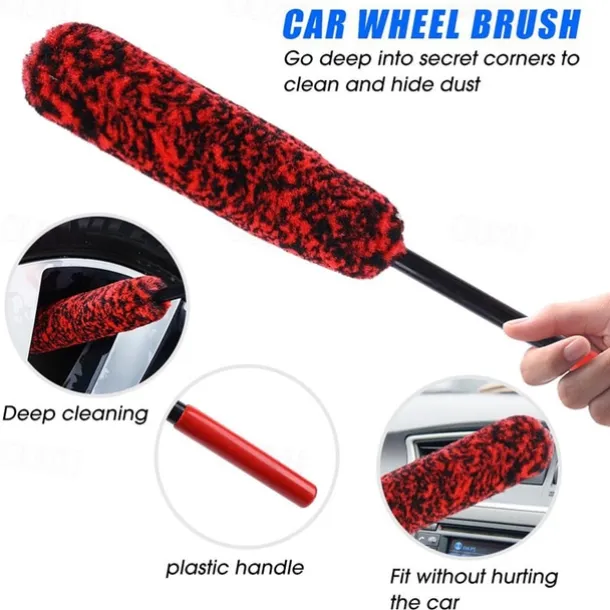 Car Wheel Plush Soft Alloy Rim Cleaning Brush Car Detailing Brushes for Auto Motorcycle Maintenance Care Clean Tool