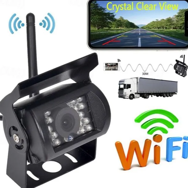 Car WIFI Night Vision Reversing Camera Backup Camera Bus Truck Reversing Camera for IPhone/Android