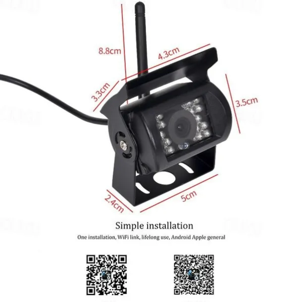 Car WIFI Night Vision Reversing Camera Backup Camera Bus Truck Reversing Camera for IPhone/Android