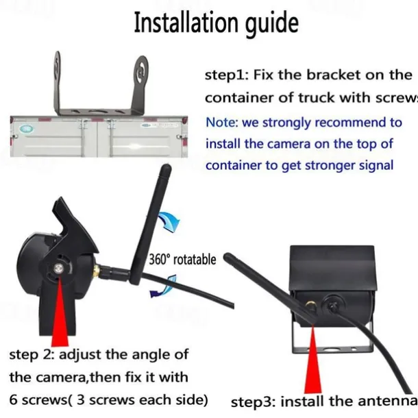 Car WIFI Night Vision Reversing Camera Backup Camera Bus Truck Reversing Camera for IPhone/Android