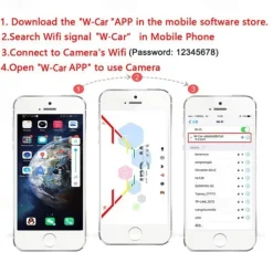 Car WIFI Night Vision Reversing Camera Backup Camera Bus Truck Reversing Camera for IPhone/Android