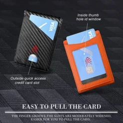 Carbon Fiber Rfid Men Wallets Money Bag Slim Thin Card Man Wallet Luxury Male Small Short Purse Bi-fold Vallet Billfold