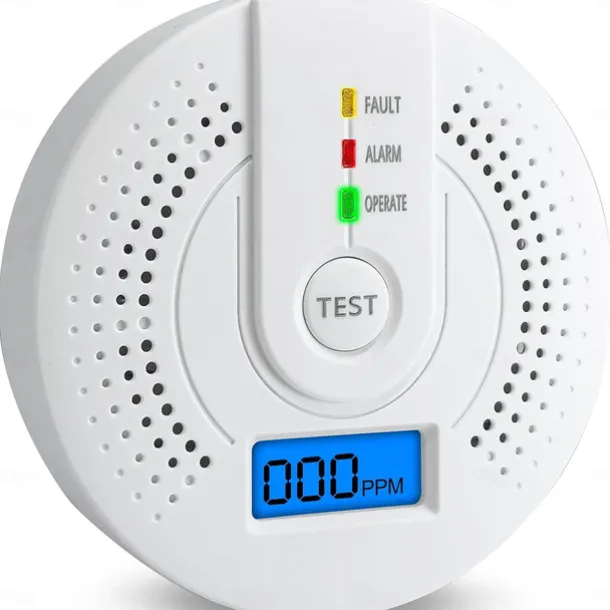 Carbon Monoxide Detector Battery Operated CO Alarm Detector Monitor with LED Digital Display for Home Kitchen