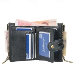 Card Holder Men Wallet Luxury Designer Purses Short Zipper Coin Purse multi-card slot tri-fold wallet Card Holder With Chain